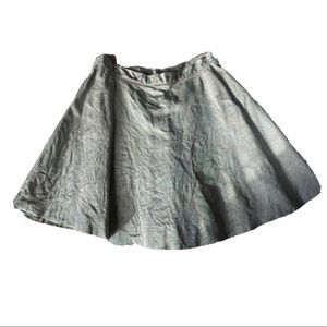 American Apparel REAL Leather Holographic Circle Skirt